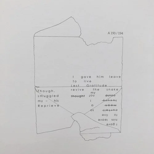 Diagram of A 193/194. (2013). In Emily Dickinson: The Gorgeous Nothings (p. 47). New York, NY: New Directions Books.