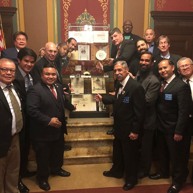 4th Manhattan District Square Club General Meeting with artifacts of the Glorious Fourth on loan from the Livingston Masonic Library. #nymasons