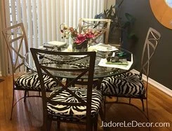 4 Steps to tidying up your small dining room. www.JadoreLeDecor.com