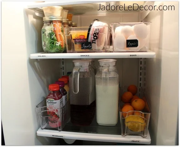 www.JadoreLeDecor.com | How to Organize Your Fridge & Freezer