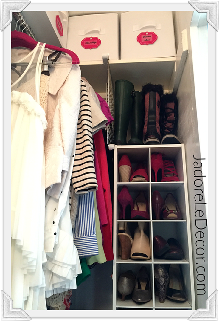 www.JadoreLeDecor.com | Follow these closet organization tips to make getting dressed in the morning more enjoyable. | Small closet organization | Whole House Organization Challenge