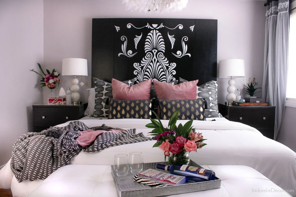 www.JadoreLeDecor.com | For all of the meaningful things that take place in it, the bedroom, seems to be the most forgotten part of the home. Here's some inspiration to get out of that rut. | Bedroom Makeover #springintoactionbloghop | Small space living | Small Bedroom Makeover | Bohemian Bedroom Makeover| Bohemian Glam |#stopandstaredecor