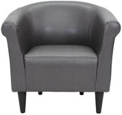 gray leather club chair