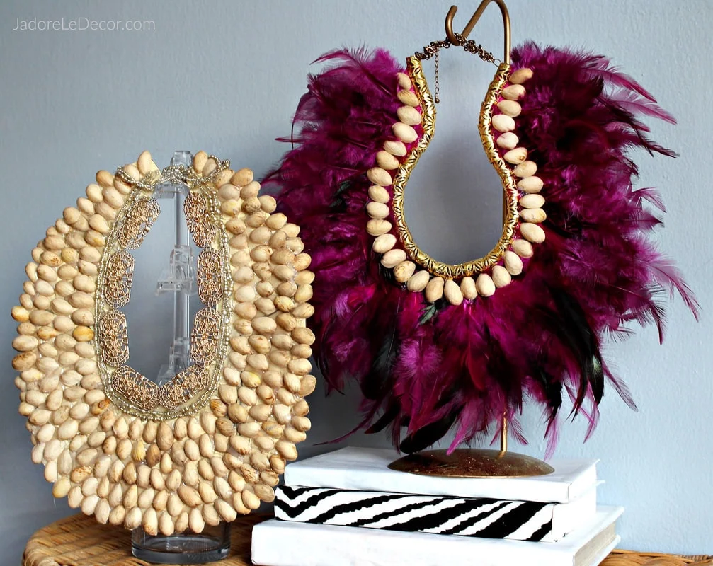 www.JadoreLeDecor.com | I’m excited to share with you today is a tutorial on how to make a sinfully easy, and stunning tribal necklace. | Easy Crafts | Tribal Decor | Bohemian Decor