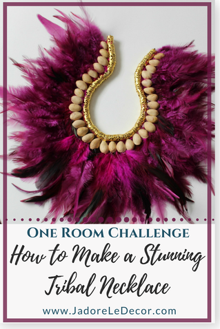 www.JadoreLeDecor.com | I’m excited to share with you today is a tutorial on how to make a sinfully easy, and stunning tribal necklace. | Easy Crafts | Tribal Decor | Bohemian Decor