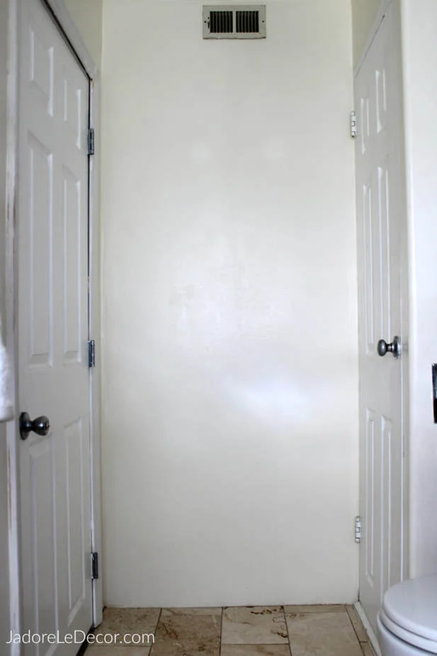 www.JadoreLeDecor.com | Follow along as I recount our ambitious small bathroom renovation. | Small space living | Small Bathrooms