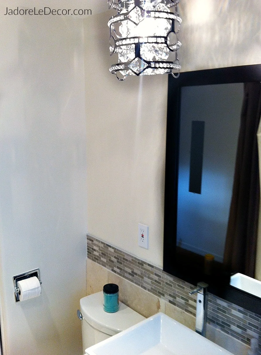 www.JadoreLeDecor.com | Follow along as I recount our ambitious small bathroom renovation. | Small space living | Small Bathrooms