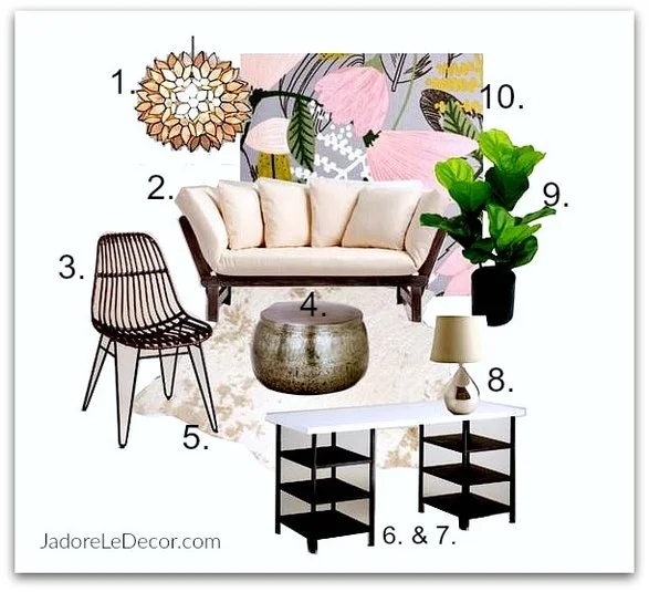 www.JadoreLeDecor.com | Tips - with images - on choosing furnishings for a small first apartment. | First Apartment | Studio Living