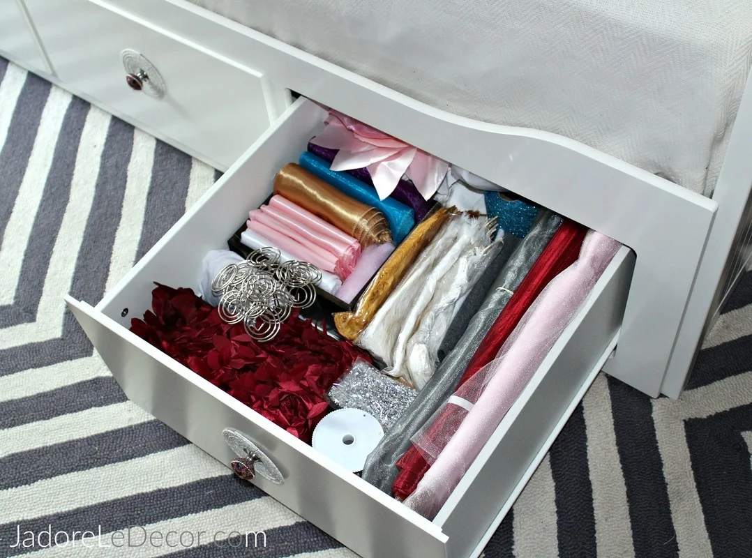 www.JadoreLeDecor.com | See how I make room in my 900 square foot condo for all of my creative passions. | Small space living | Craft Rooms