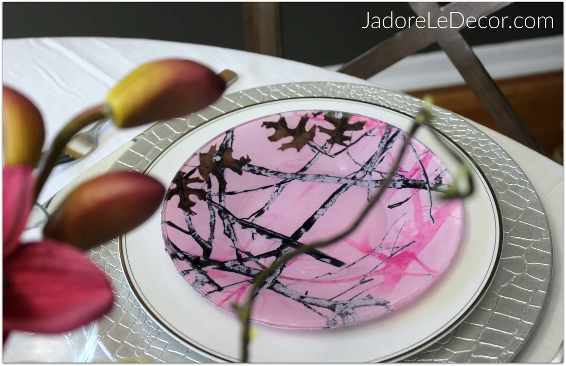 www.JadoreLeDecor.com | See how I upgraded a set of $1 plates for a beautiful table arrangement. | Dollar Tree DIY | DIY Plates