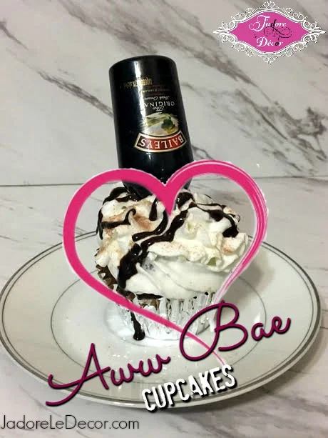 www.JadoreleDecor.com |&nbsp;Cupcakes made with Ghirardelli chocolate and Bailey’s Irish Cream. Yum! | Desserts | Bailey's Irish Cream | Ghirardelli Chocolate