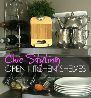 www.JadoreleDecor.com | If open kitchen shelves is something you're considering, check out these tips on how to make it work. | Interior Styling