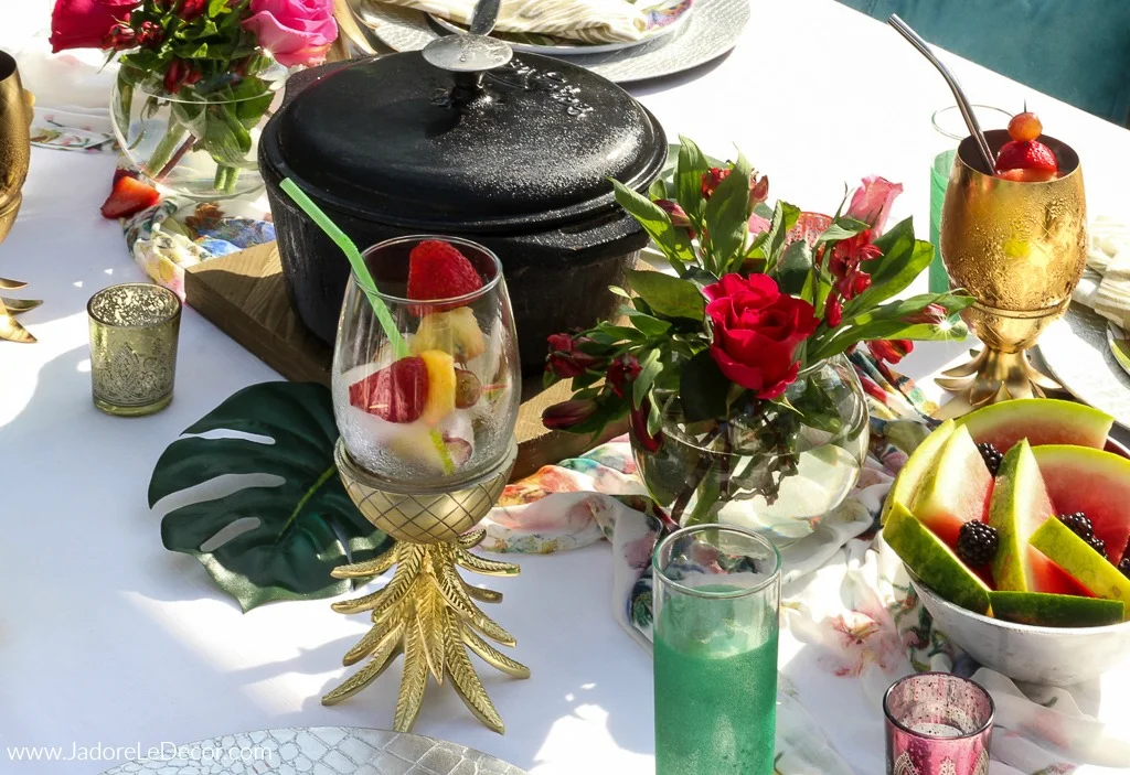 www.JadoreleDecor.com | Fruit-filled ice cubes are a fun, easy and inexpensive way to spruce up a glass of just about anything. Here’s my take on an old standby.