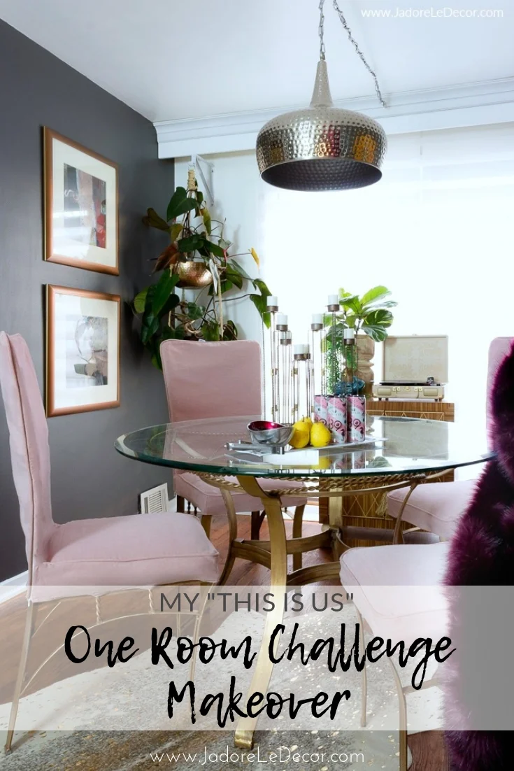 www.JadoreleDecor.com | Enjoy this personal reveal of my double room makeover for the One Room Challenge! The theme is “This is Us”.| Living and dining room makeover #oneroomchallenge #orc2018 #jadoreledecor #homelovenetwork