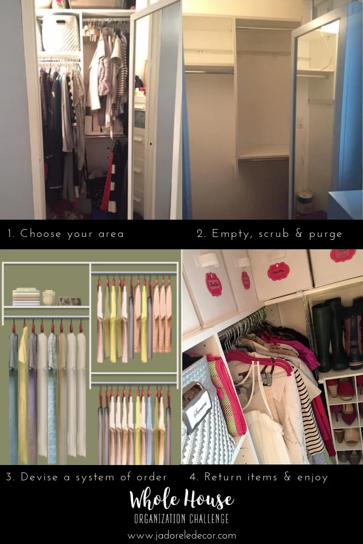 www.jadoreledecor.com | Welcome to my 3rd annual Whole House Organization challenge! One key to a more beautiful home is to create order within it. | Organization | Small space solutions