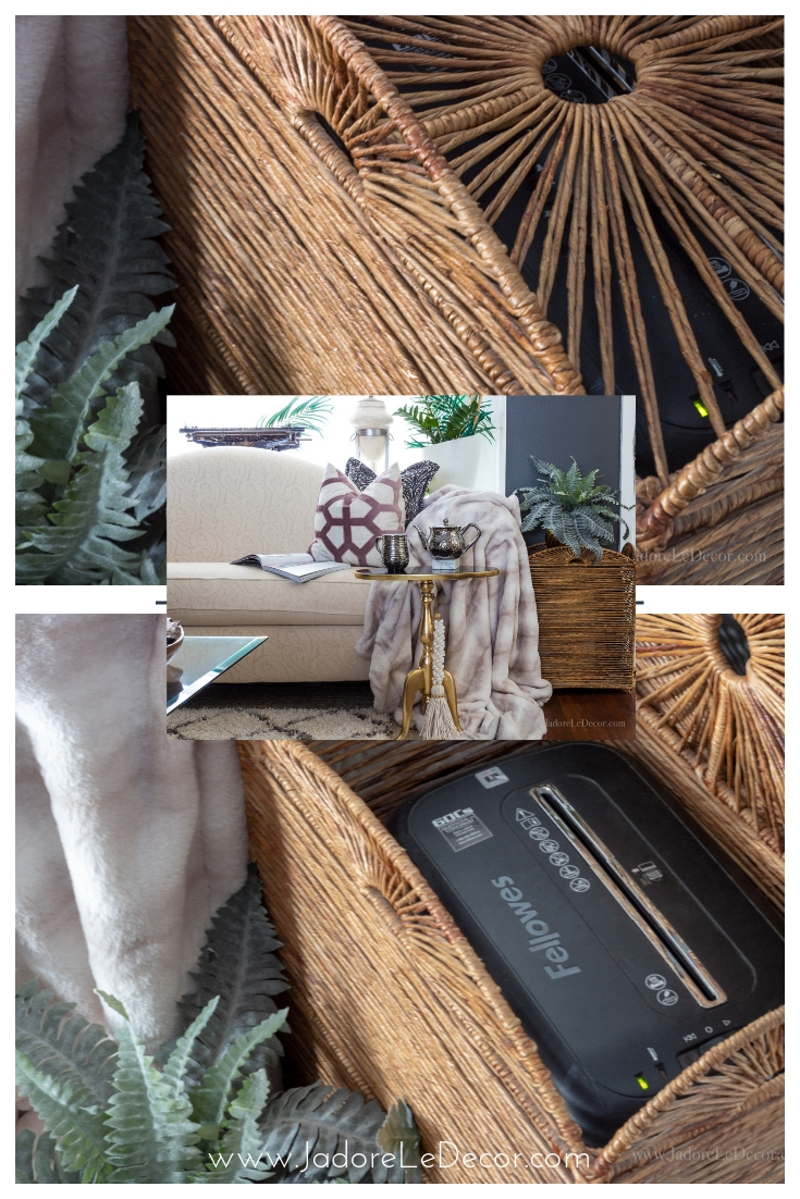 www.jadoreledecor.com | Practical tips for creating a faux entryway when one doesn’t exist | small space organization | bohemian entryway | no entryway| #wholehouseorganizationchallenge #boholuxe #smallspaces #smallentryway