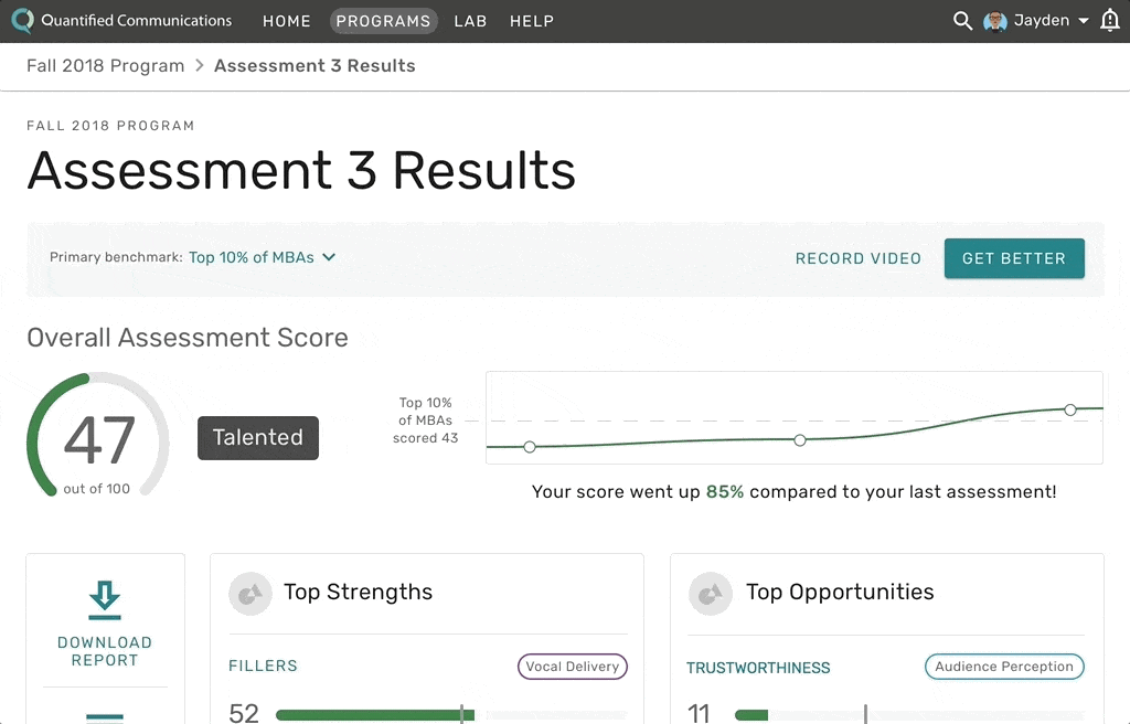 Result page and skill page usability tested with existing users to identify issues in results presentation
