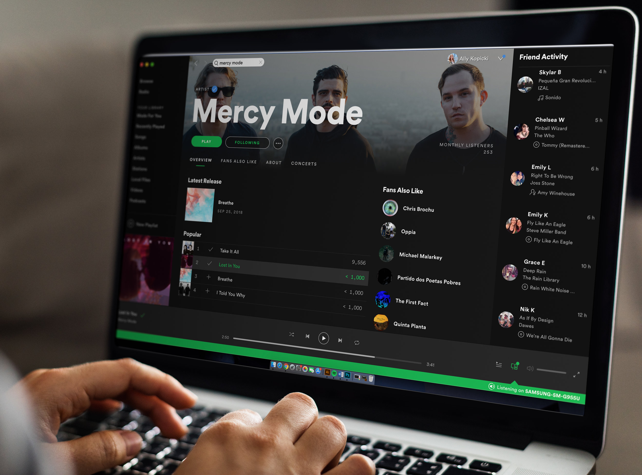  Mercy Mode’s Music can be found on a number of streaming platforms including Spotify, Apple Music and Amazon Music. 