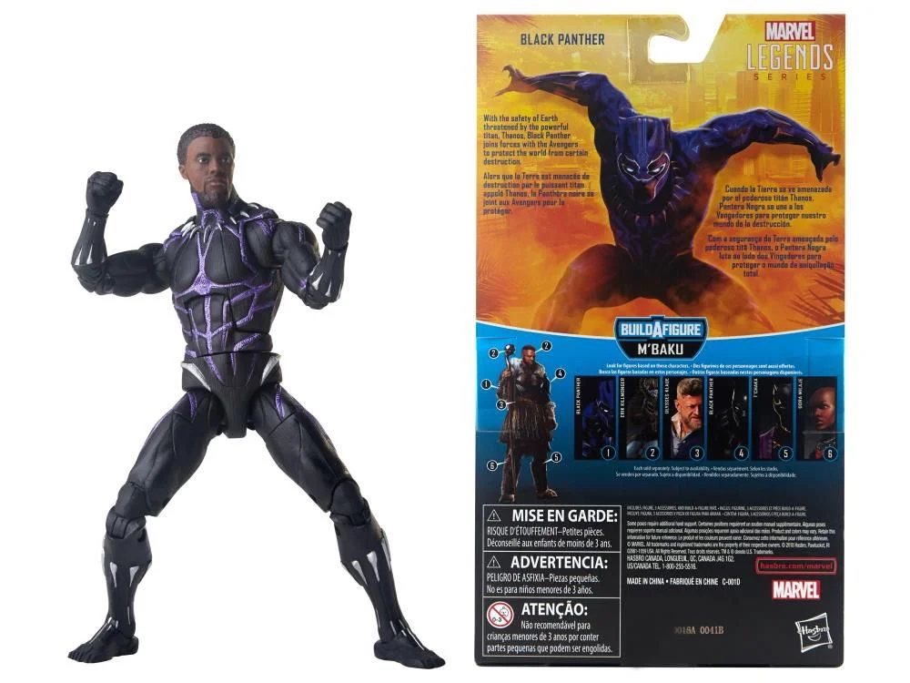 Black Panther Marvel Legends Black Panther (Vibranium) (M'Baku BAF)