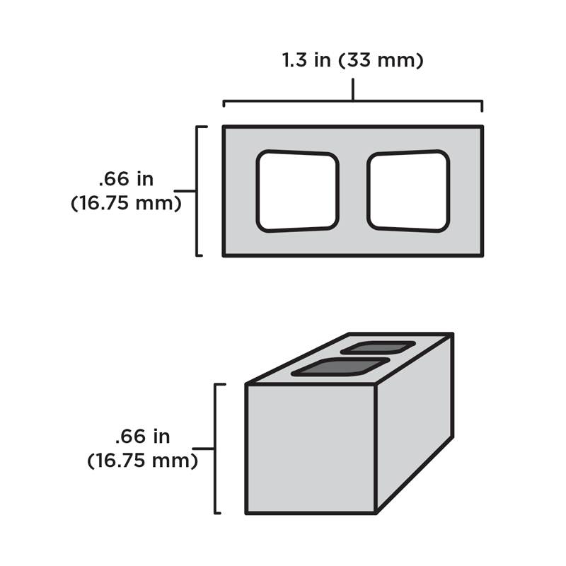 Mini Materials 1:12 Scale Mini Cinder Blocks (24pk + Pallet)