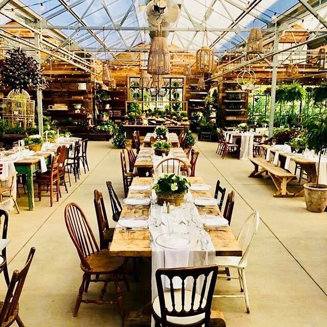 Events at @leafnpetal are so charming and unique!  We love the long wood farm tables and mismatched chairs in the greenhouse!  It just works! 
#kathygandcompany #catering #birminghamcatering #birminghamcaterer #bhamcaterer #alabamacaterer #alabamacat