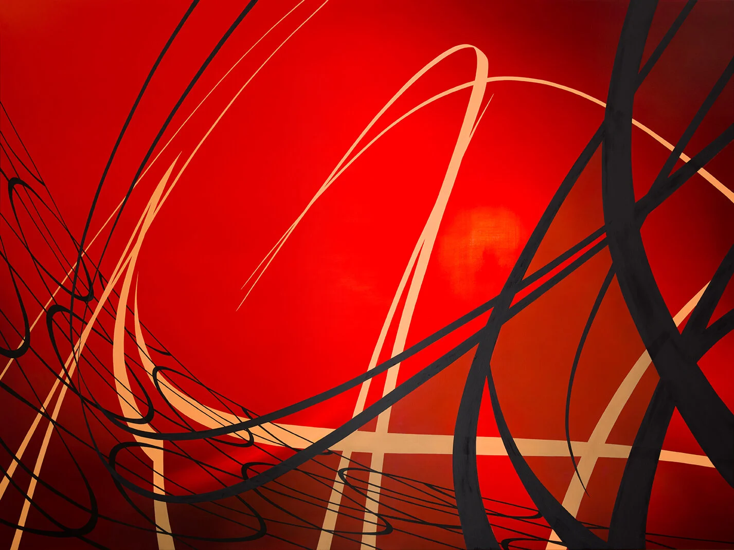   Premonition , Veda B Kaya, 2019. Oil on canvas, 72 x 96 in / 182.88 x 243.84 cm. 