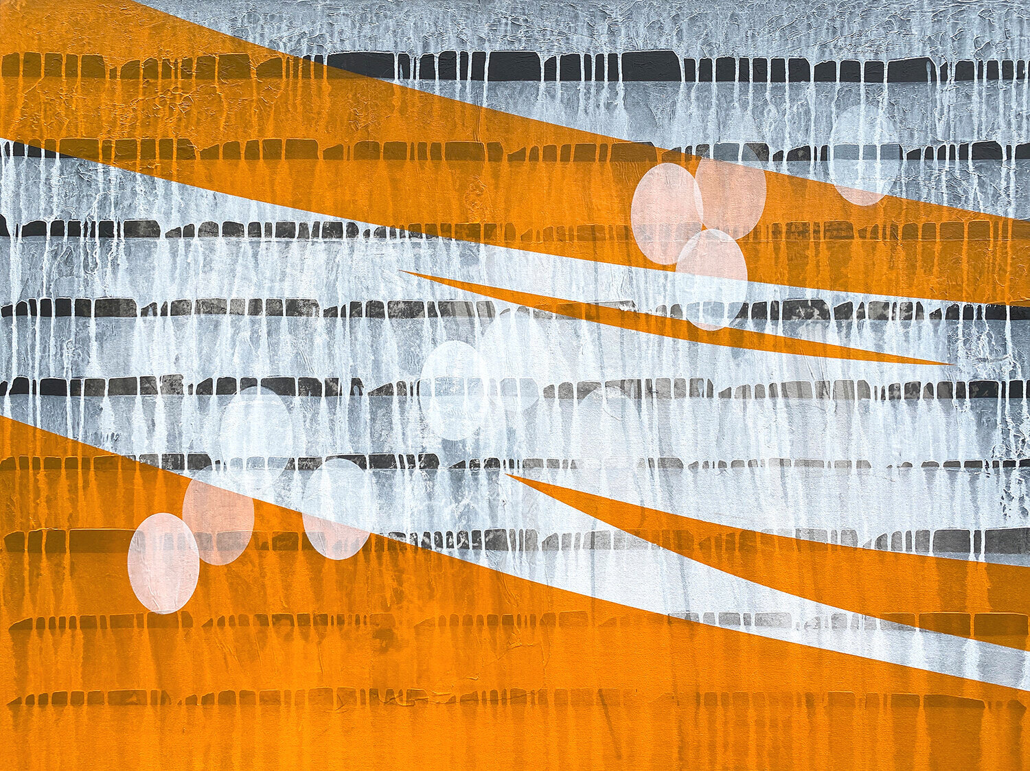 Primordial , Veda B Kaya, 2020. Acrylic on photo over canvas, 36 x 48 in / 91.44 x 121.92 cm.