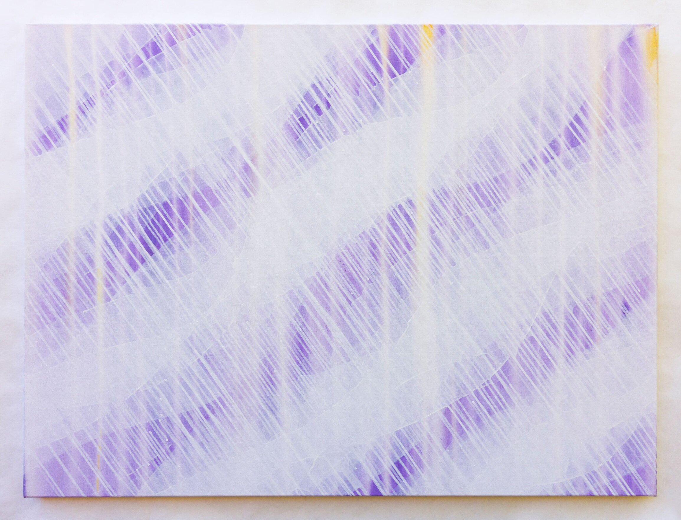 purple, white, gold abstract painting by Veda B Kaya entitled Harmonics