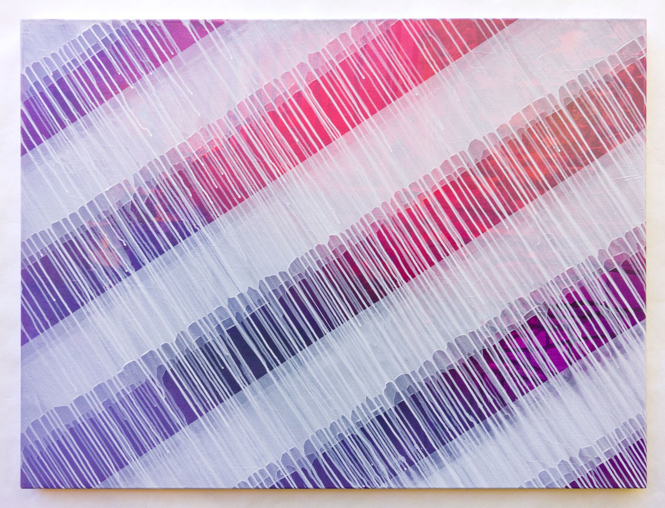 pink, purple, white abstract painting by Veda B Kaya entitled Iteration