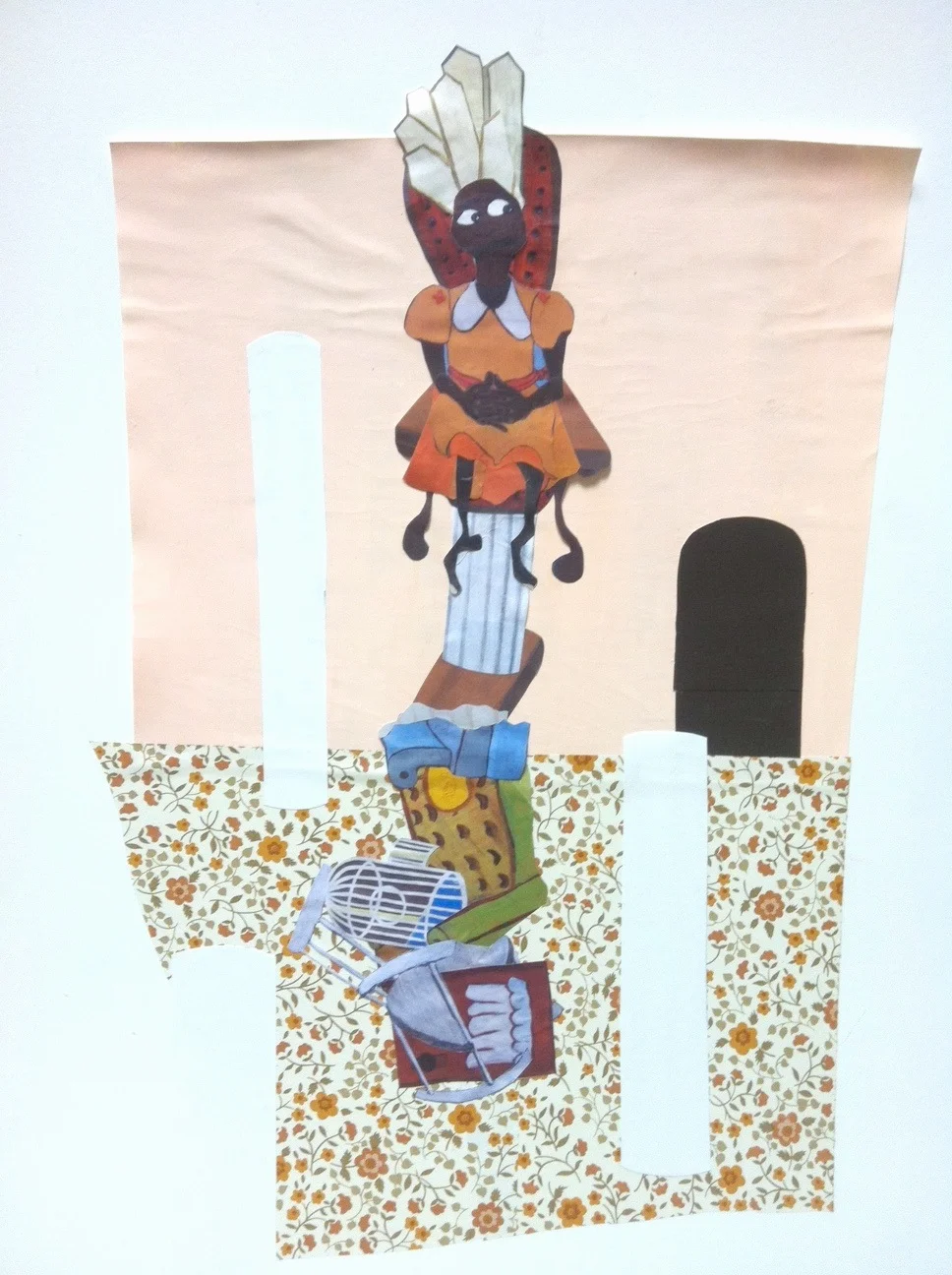 As Above So Below 16 x 20 in mixed media collage on board 2012