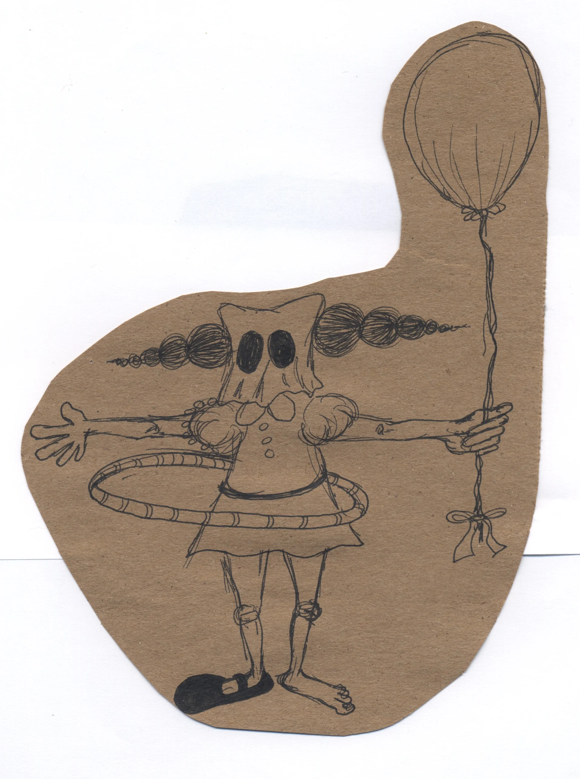 here and there pen & ink on kraft paper 2011