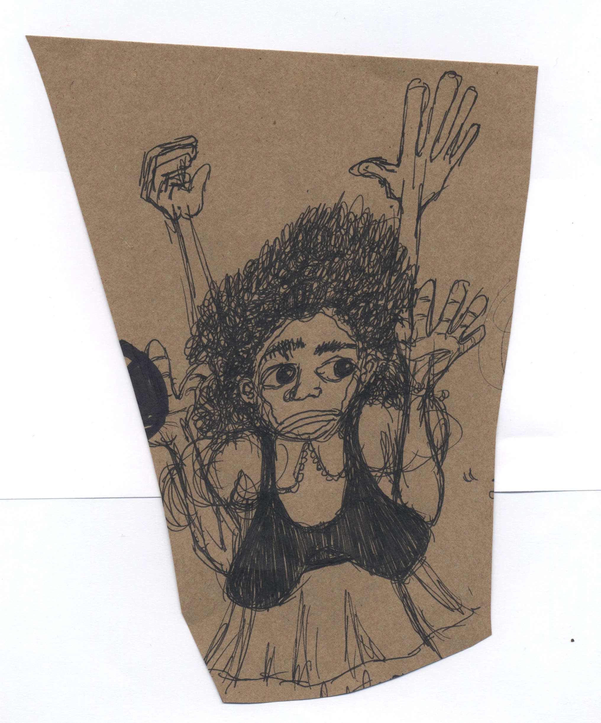 I didn't do it pen & ink on kraft paper 2011
