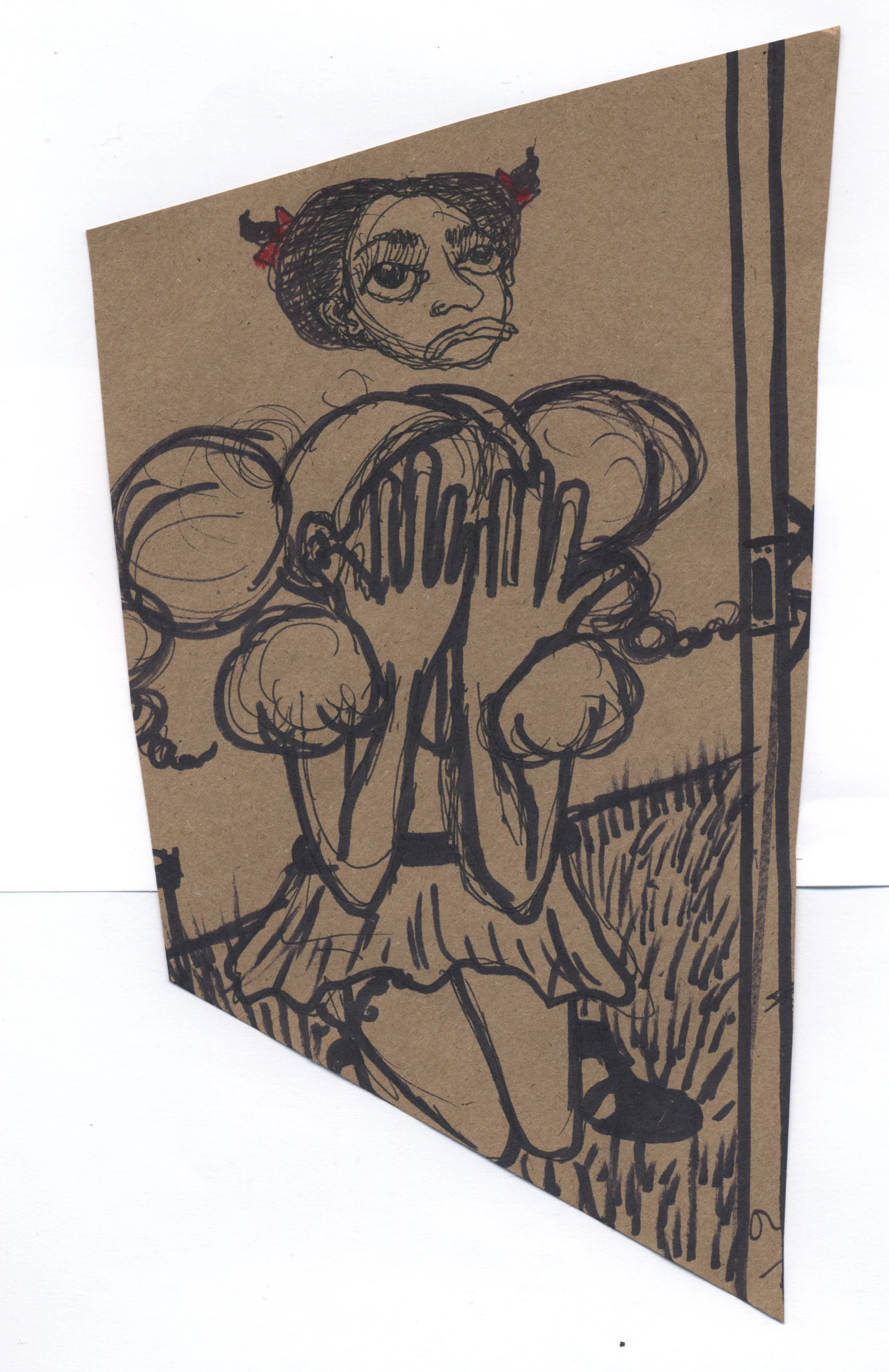 lost innocence pen & ink on kraft paper 2011