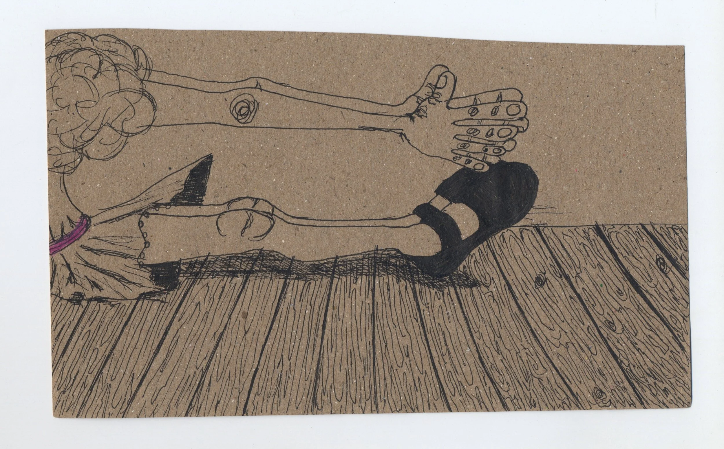 reach pen & ink on kraft paper 2011