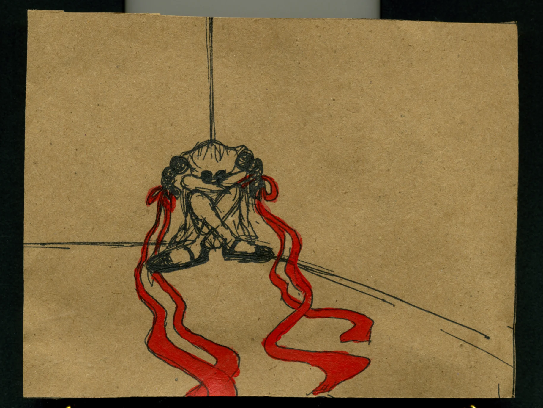 untitled pen & ink on kraft paper 2011