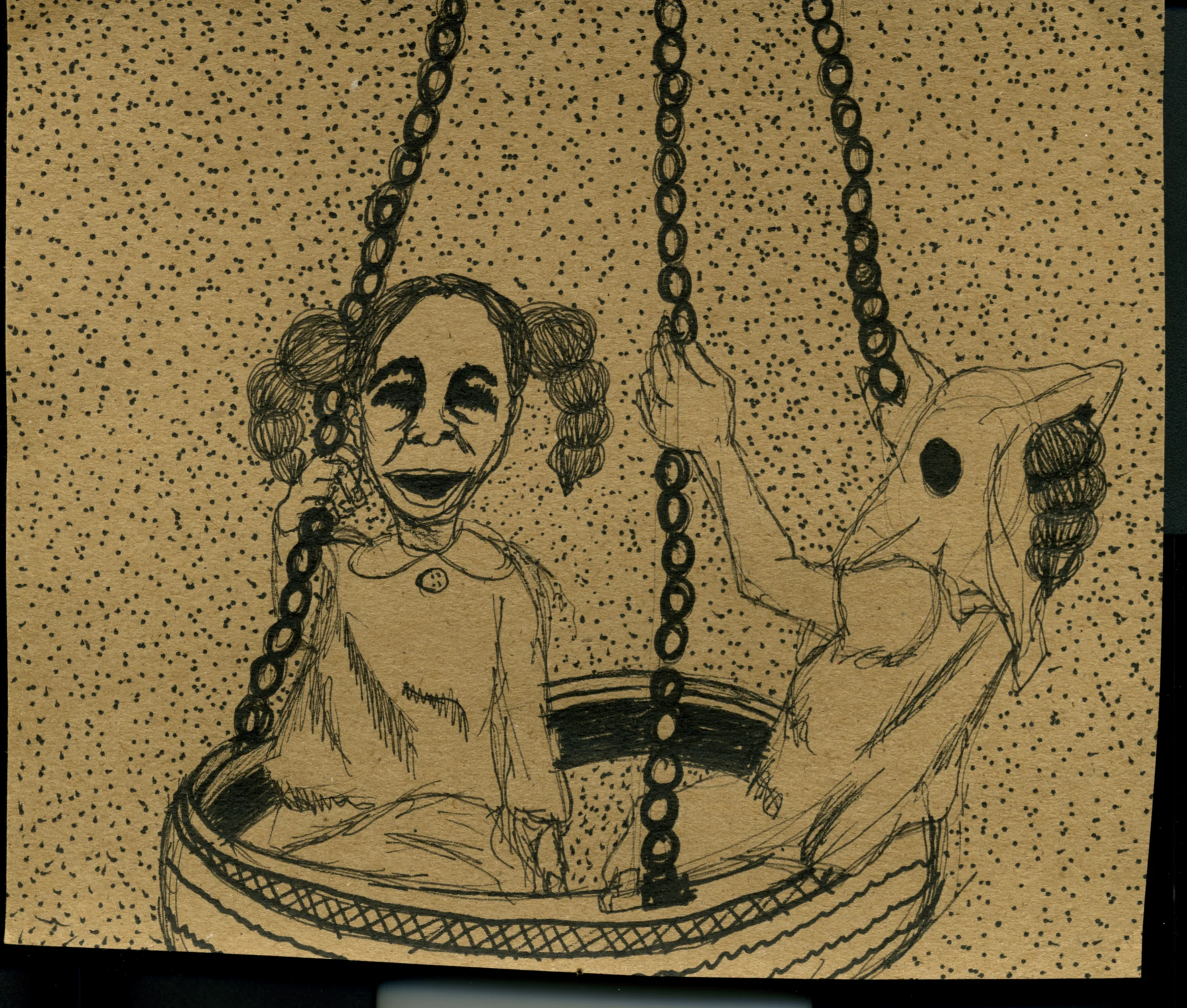 untitled pen & ink on kraft paper 2011