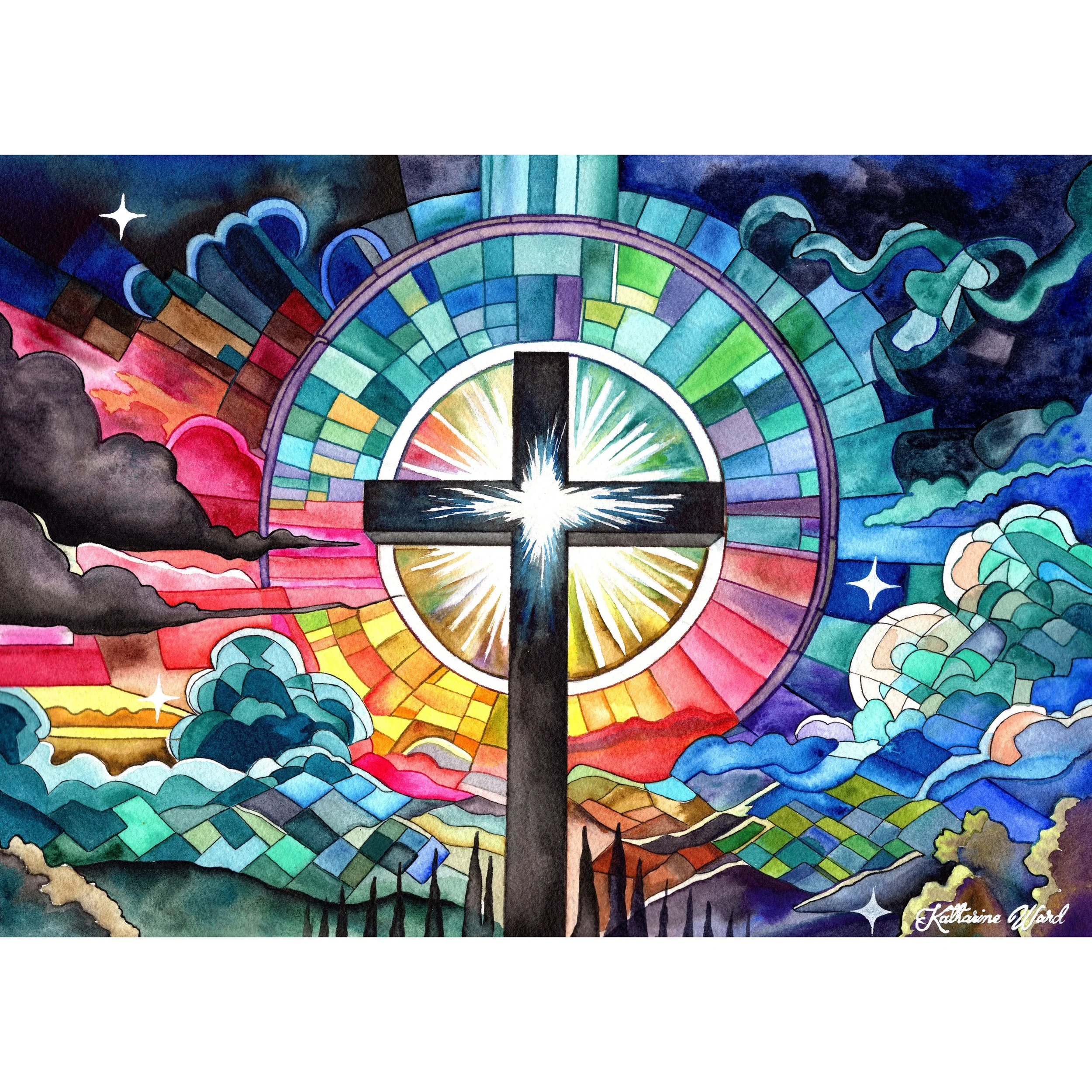 "The Sky Remembers His Promise" Original Painting