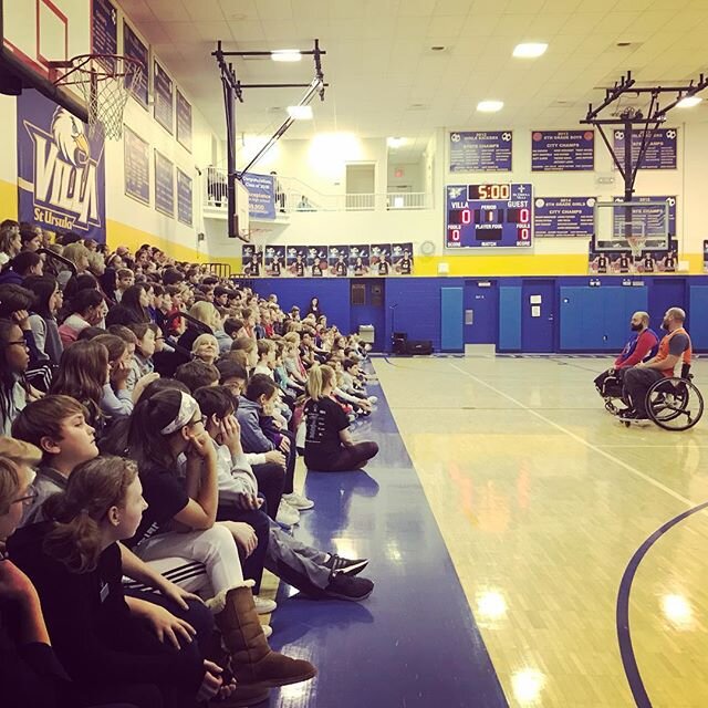 We had an AWESOME time today at St. Ursula Villa! Another Disability Awareness Program for the books!!!
#DAP #disabilityawareness #wheelchairbasketball #cincinnatiadaptedsportsclub #cincinnatidragons #SkoolAid #assembly #cincinnatischools