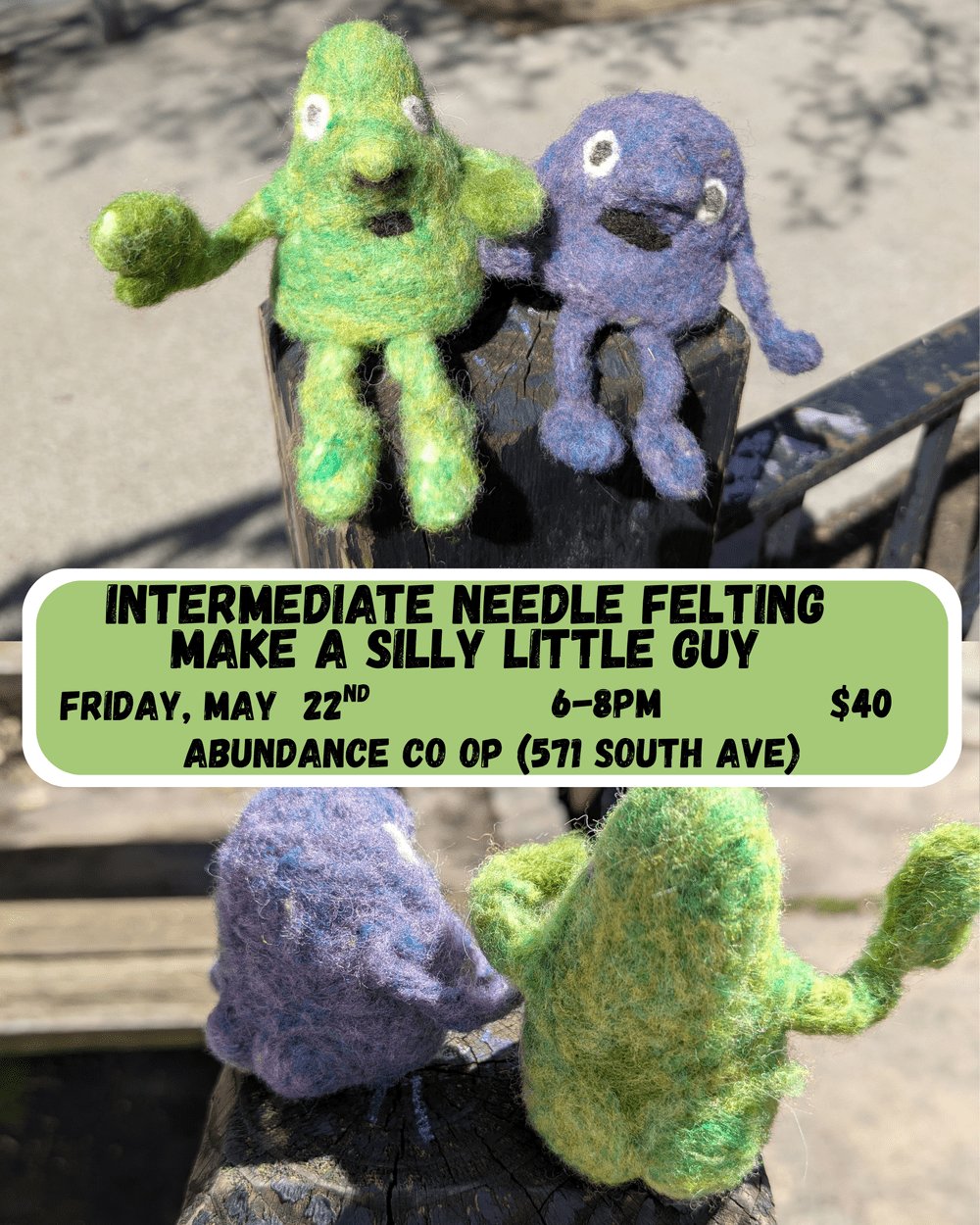 Silly Small Roland Intermediate Needle Felting: Make a Silly Little Guy — Little Button Craft