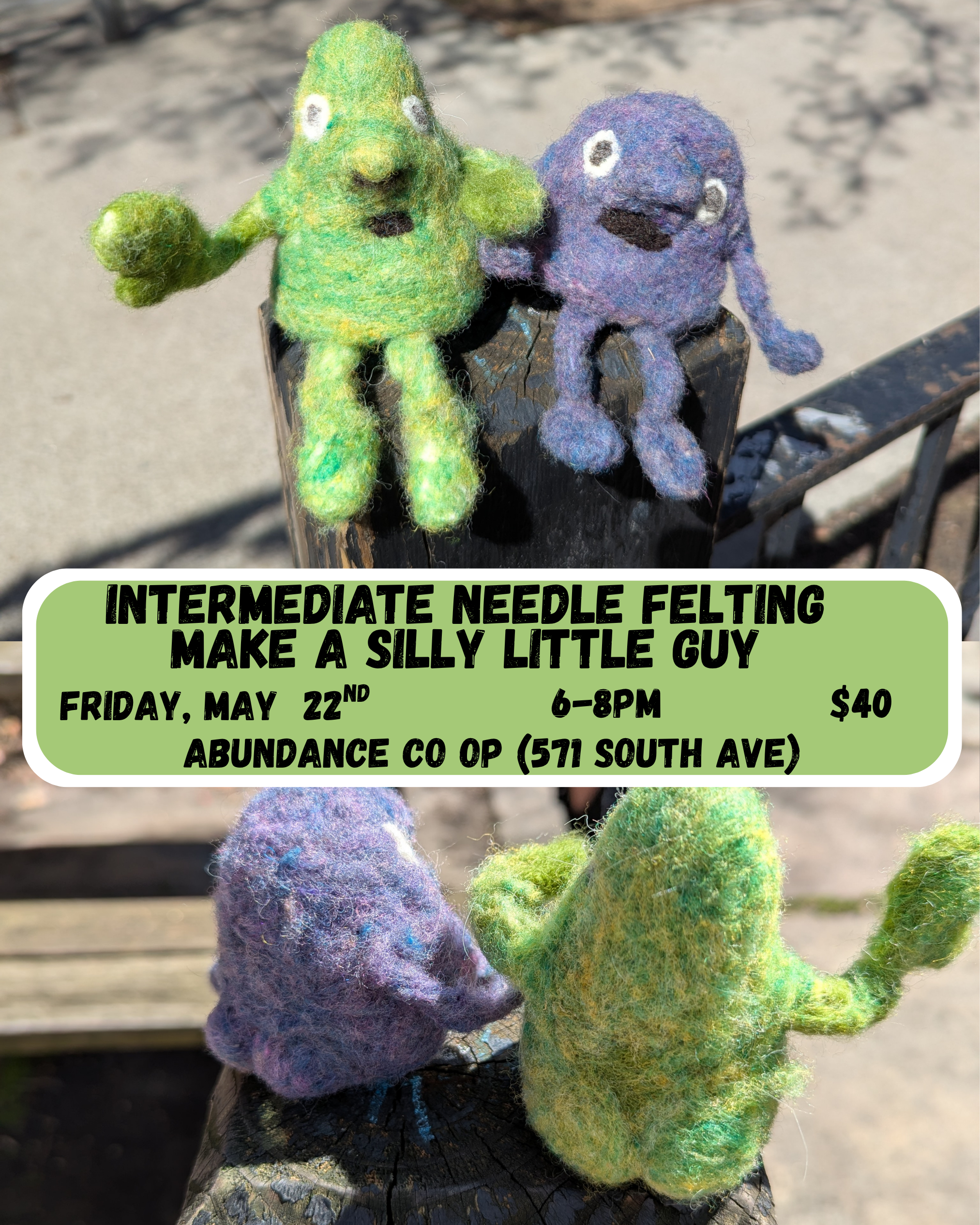 Intermediate Needle Felting: Make a Silly Little Guy