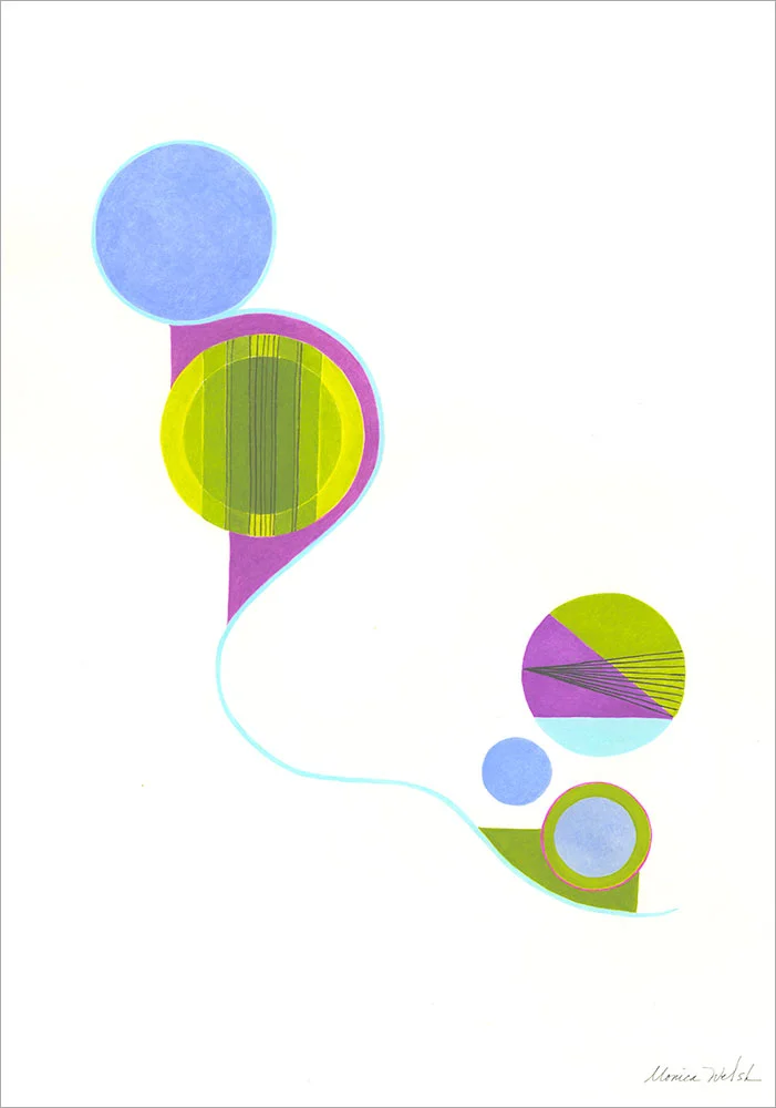 Circles with Blue Line