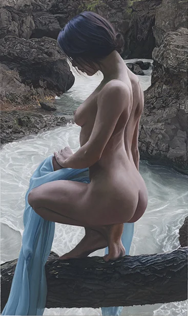 Over Rushing Water, 27"x 16"