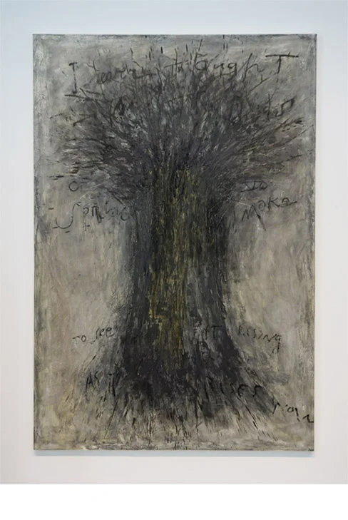 <div class="img-title">SPRING TREE, oil & mixed media on canvas, 72” x 48”, 2017</div>