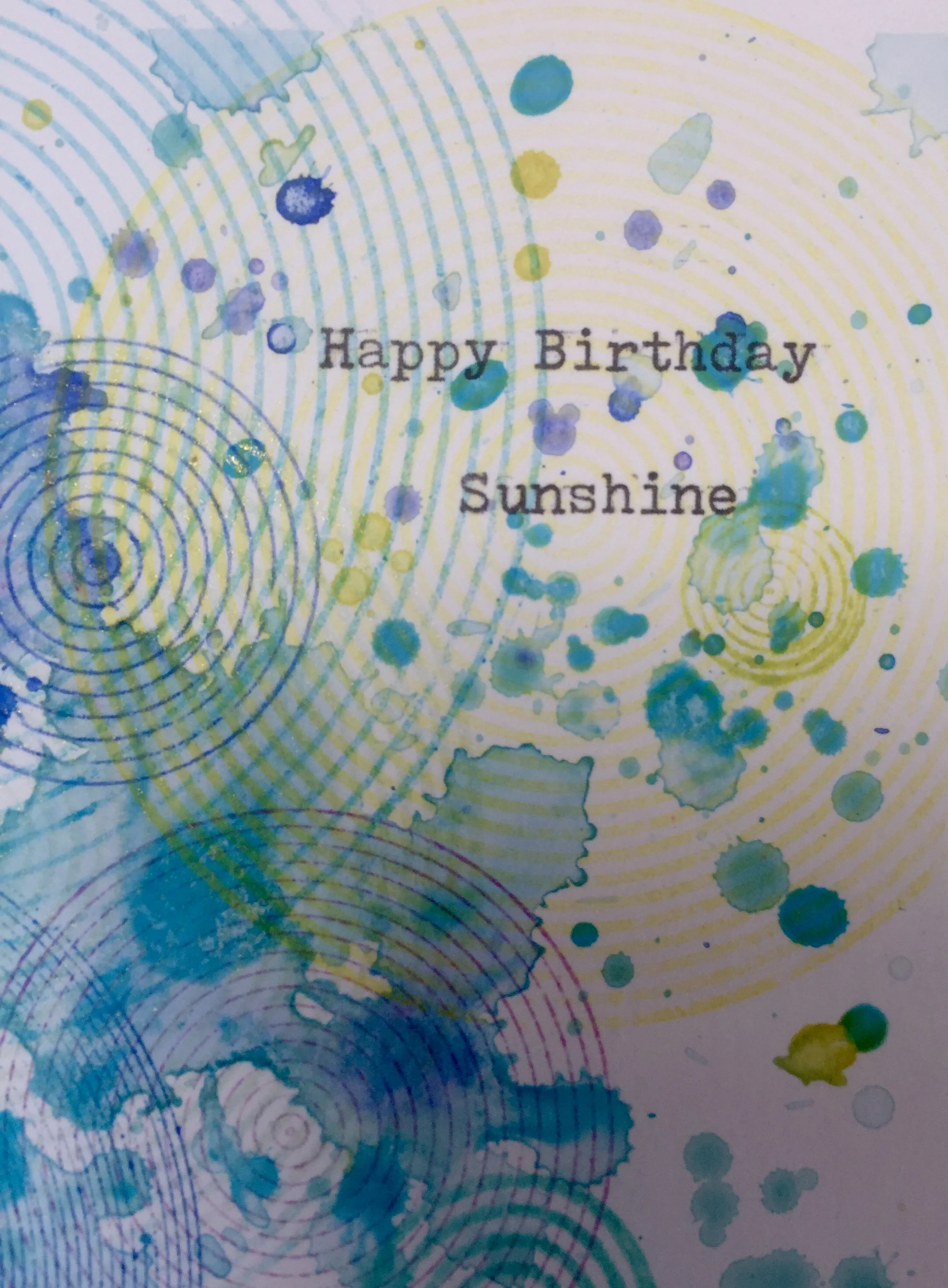 Typewriter Message on Original Watercolor Painting