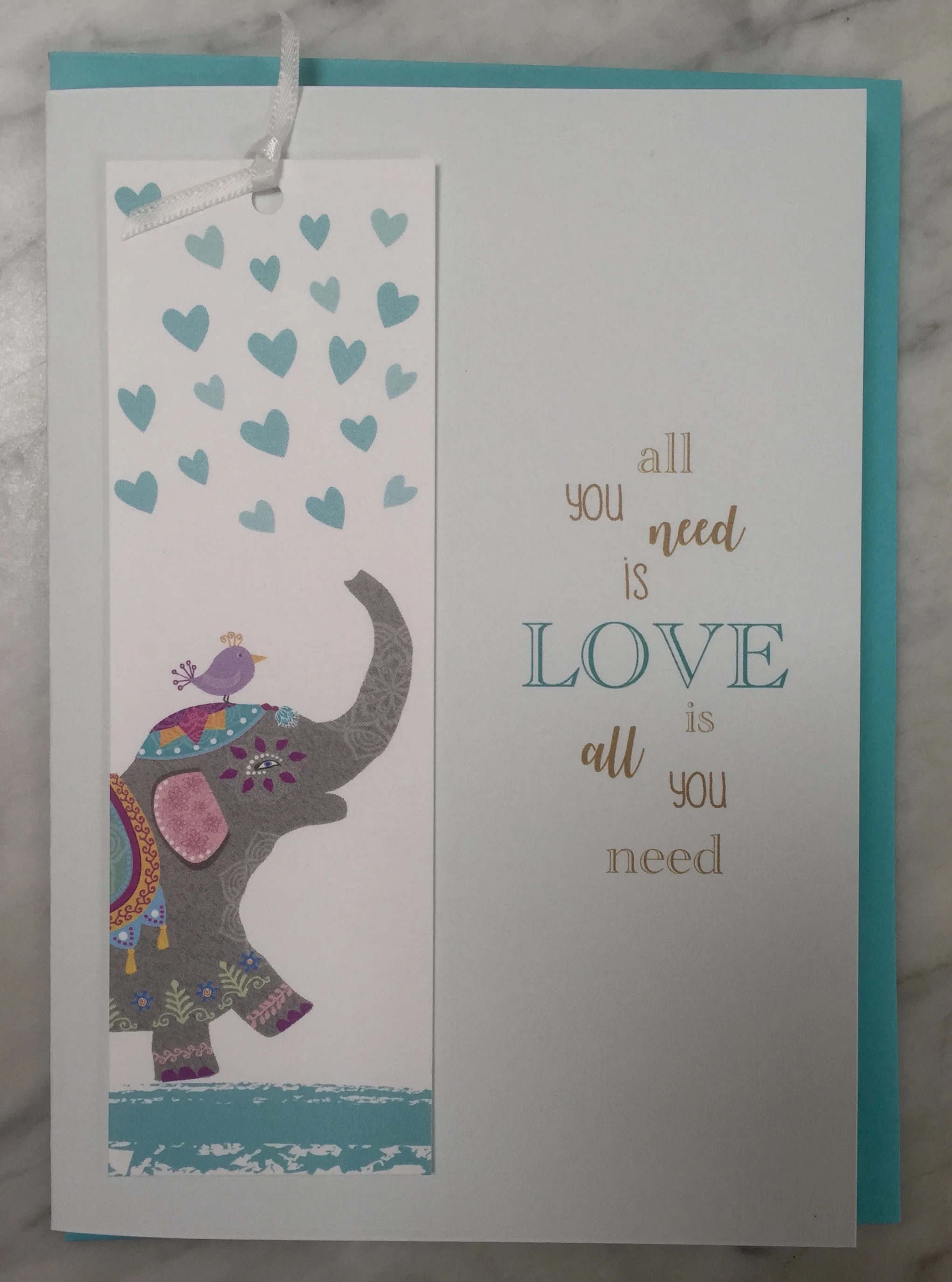 Bookmark Card:  Elephant