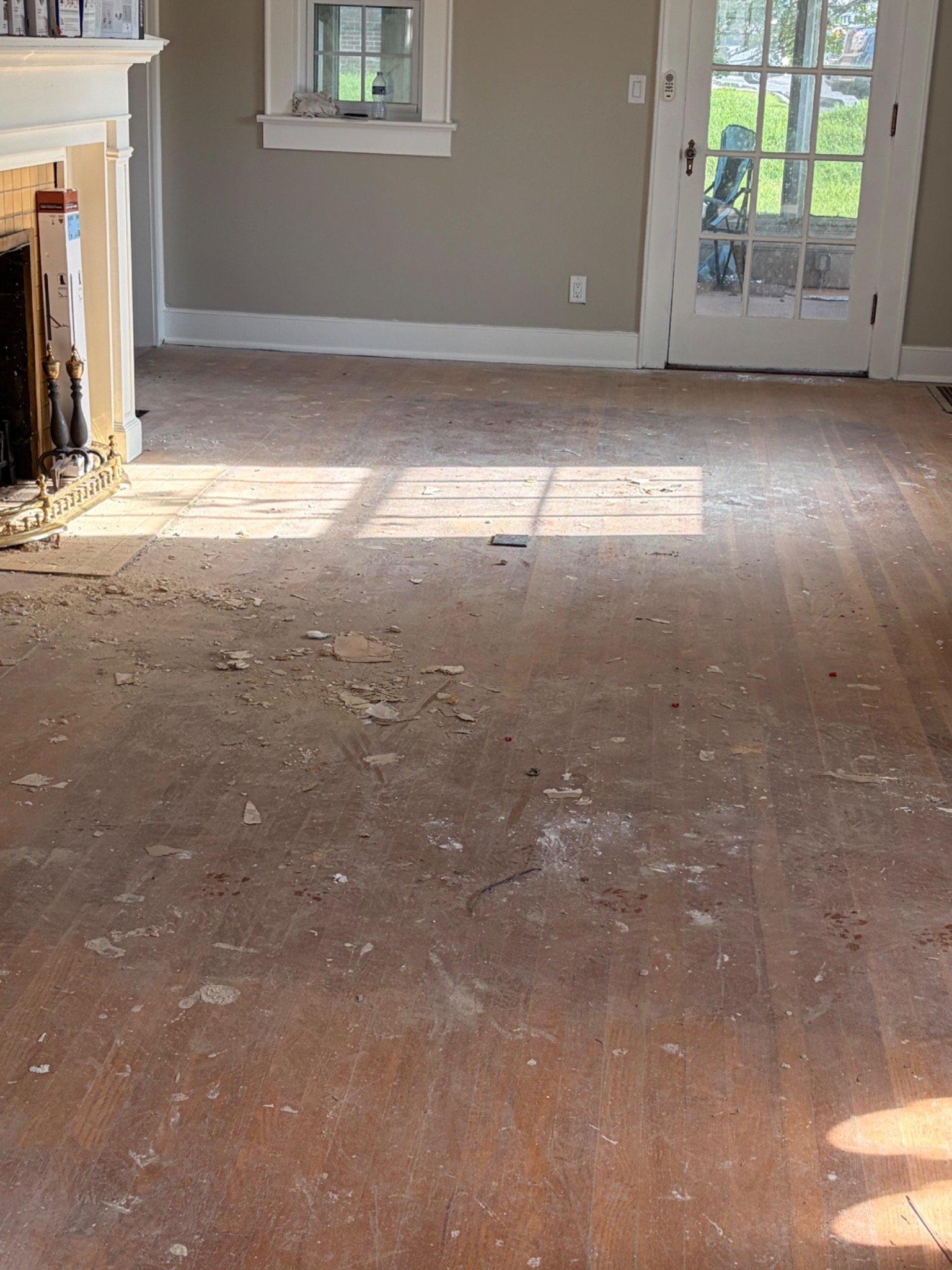 Before — worn hardwood
