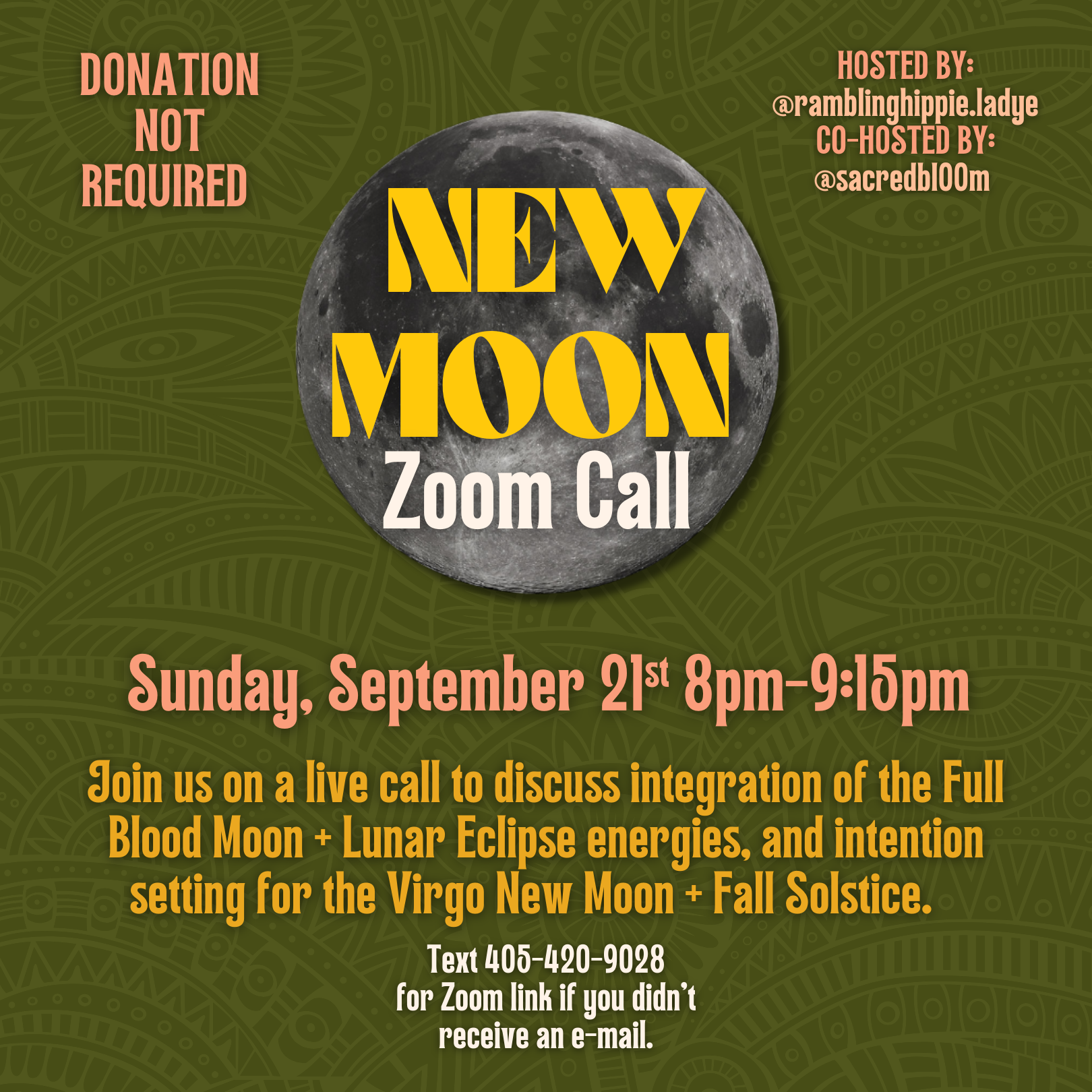 Virgo New Moon Zoom Call - Virtual Circle