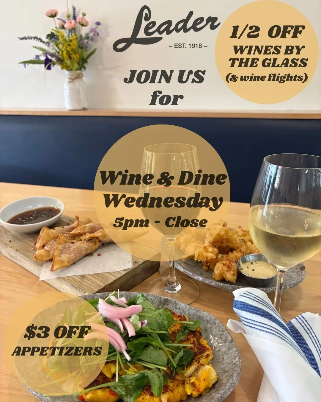 Thinking of grabbing a bite out early tonight?
Put Leader at the top of your list! 🍽️ ✨ 
.
.
.
.
#wineanddine #MNEats #leader1918 #mnrestaurants #winelover #mnplsfoodie #cambridgemn #winetasting #mneats #eatlocalmn #getinmybelly