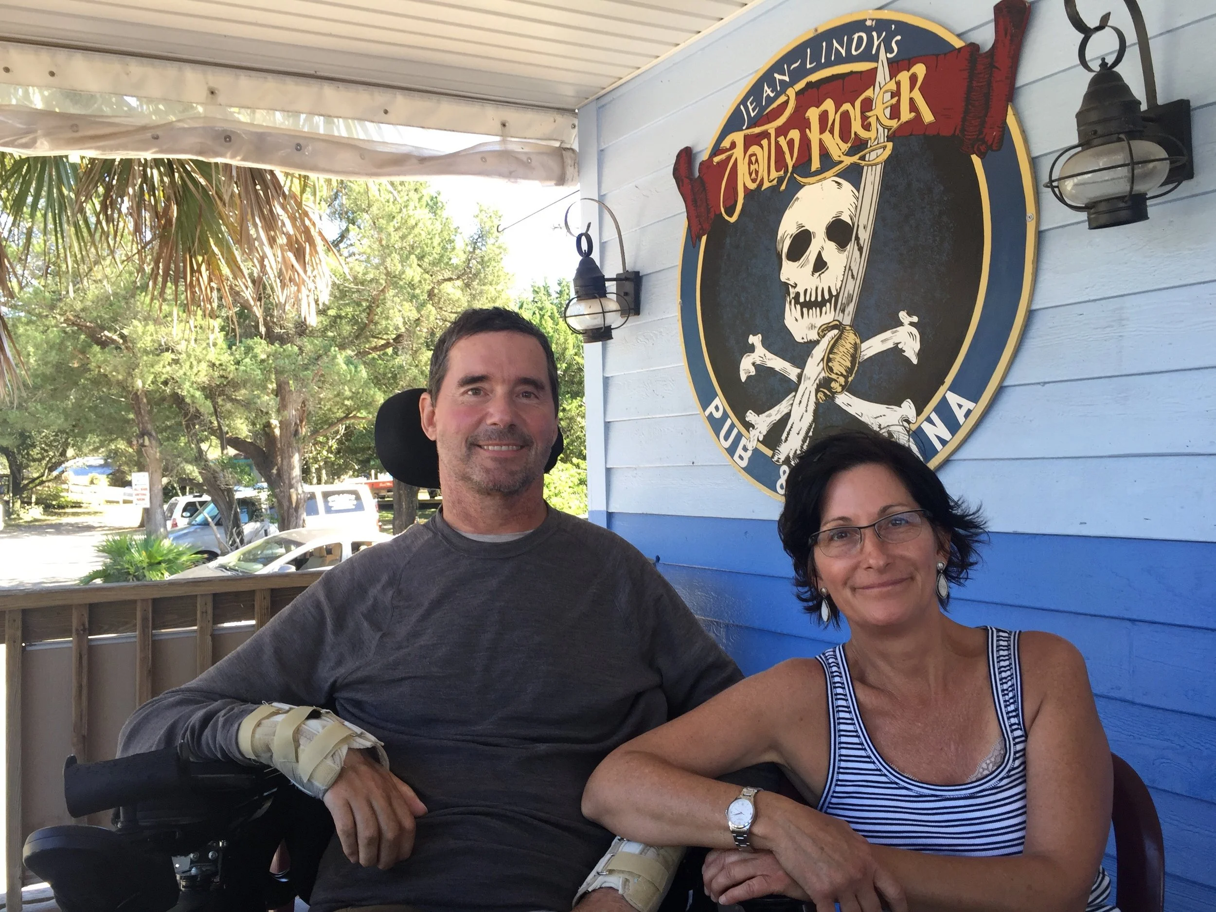 Steve Shope C5, ASIA A, Quadriplegic -I was injured in 2013. -I own my own company called Exeter Environmental with my wife Julie. We primarily clean up oil spills and work with banks and insurance companies on environmental issues. -We had to grown kids; one moves in New York City and the other in Portsmouth New Hampshire. -I enjoy tooling around the woods in my four-wheel-drive chair and playing chess when the weather doesn't cooperate.