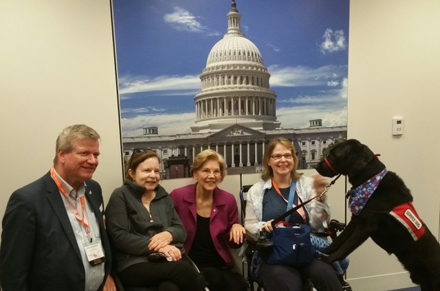 Pam and Ellen got speak with Elizabeth Warren at the Roll on Capitol Hill 2018
